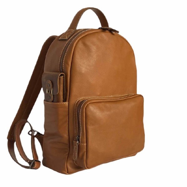 Deri Sırt Çantası – Taba Plus Serisi – Şık & Fonksiyonel