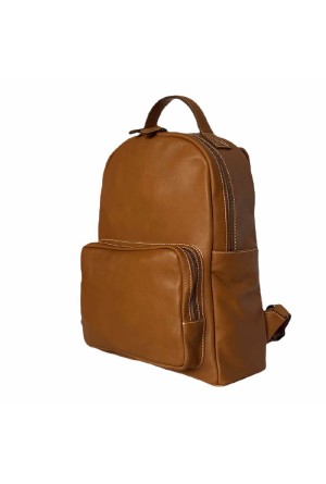 Deri Sırt Çantası – Taba Plus Serisi – Şık & Fonksiyonel Deri Sırt Çantası – Taba Plus Serisi – Şık & Fonksiyonel