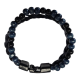 Örgü & Boncuklu Kombin Bileklik – Lacivert Hakiki Deri