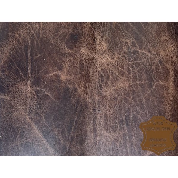 Bileklik ve deri aksesuar tasarımları Crazy Hakiki Deri – Koyu Kahverengi – Hobi & El Sanatları