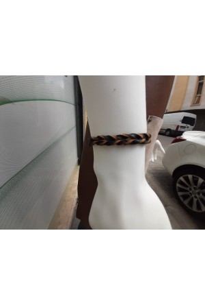 Gerçek Deri Bileklik Deritel Burma Serisi Kahverengi Gerçek Deri Bileklik Deritel Burma Serisi Kahverengi