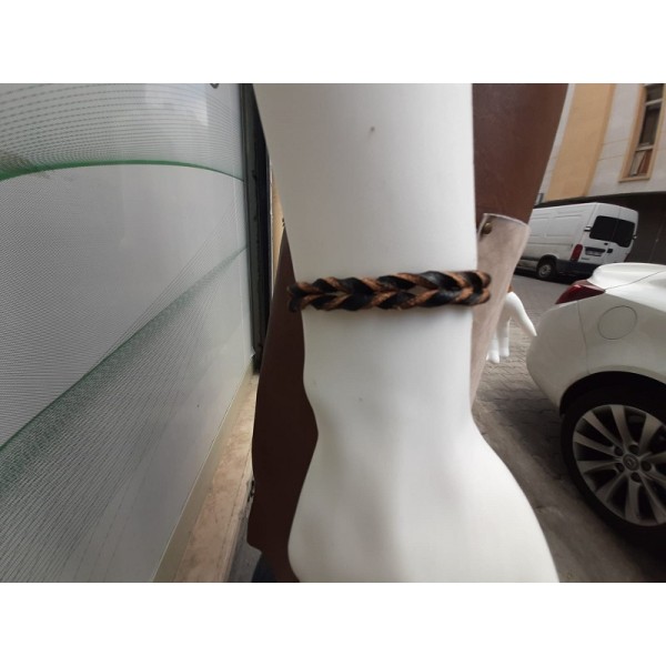 Deri Bileklik Deritel Burma Serisi Kahverengi Deri Bileklik Deritel Burma Serisi Kahverengi