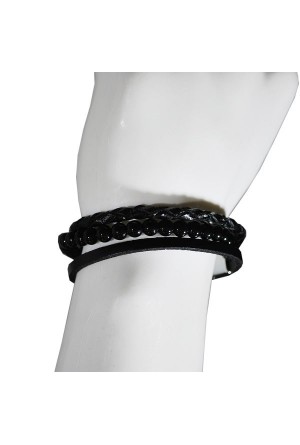 Deritel Knitted Bead Bracelet Series Black