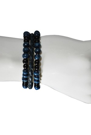 Deritel Bracelet Knitting Beaded Series Black Blue