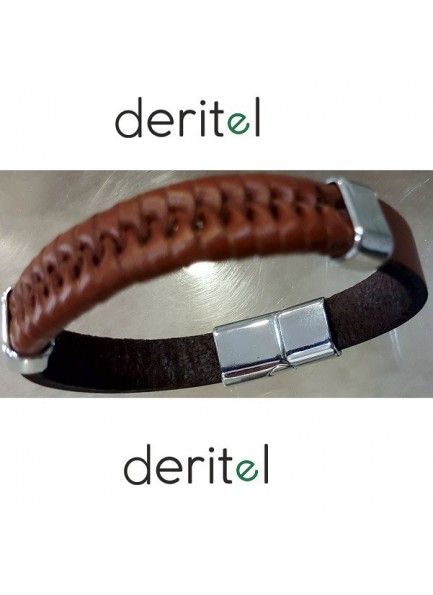 Bracelet Knitted Right Leather Taba Deritel