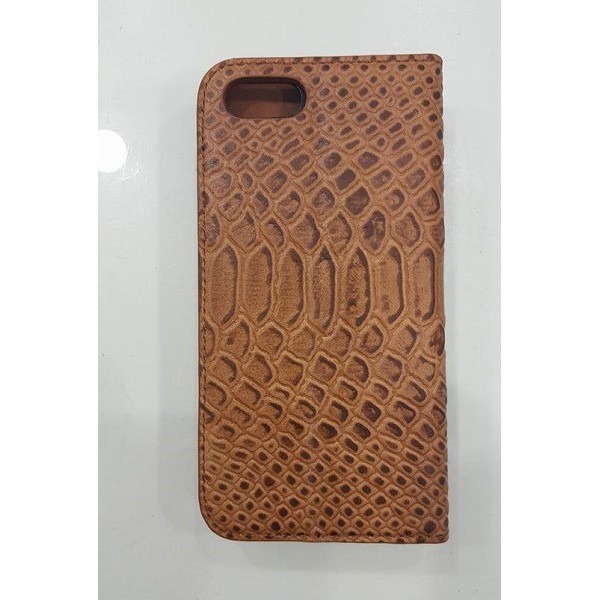 iPhone 7 Plus Cüzdan Kılıf Desen Serisi Taba