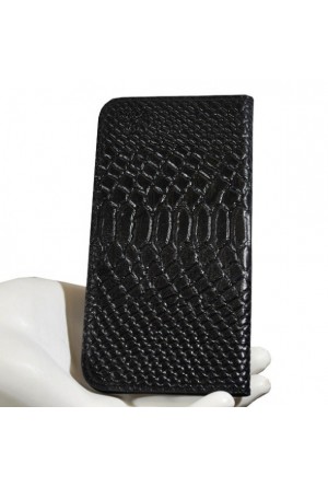 Apple iPhone 7 Plus Hakiki Deri Cüzdan Kılıf  Siyah