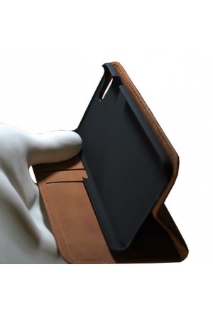 Apple iPhone 8 Plus Hakiki Deri Cüzdan Kılıf Taba