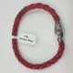 Bracelet Leather Braided Magnet Steel Closure