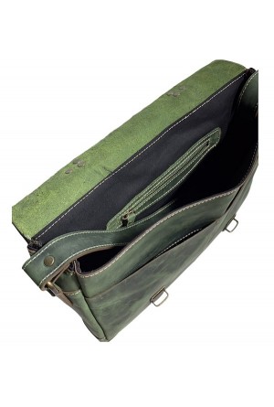 Deri Postacı Çantası – Şık & Fonksiyonel - Yeşil Deri Postacı Çantası – Şık & Fonksiyonel - Yeşil