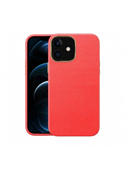 Apple iPhone 12 Kılıf Natura Kapak Kırmızı