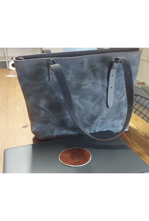 Deri Bayan Omuz Çantası – Gri Hand Serisi – Şık & Fonksiyonel Deri Bayan Omuz Çantası – Gri Hand Serisi – Şık & Fonksiyonel