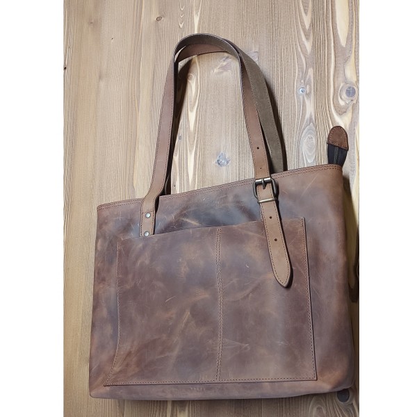 Deri Bayan Omuz Çantası – Taba Hand Serisi – Şık & Fonksiyonel