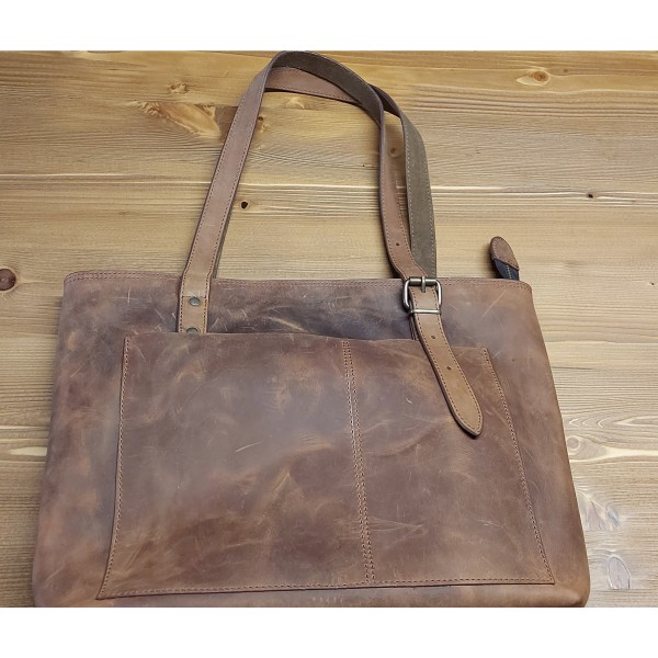 Deri Bayan Omuz Çantası – Taba Hand Serisi – Şık & Fonksiyonel