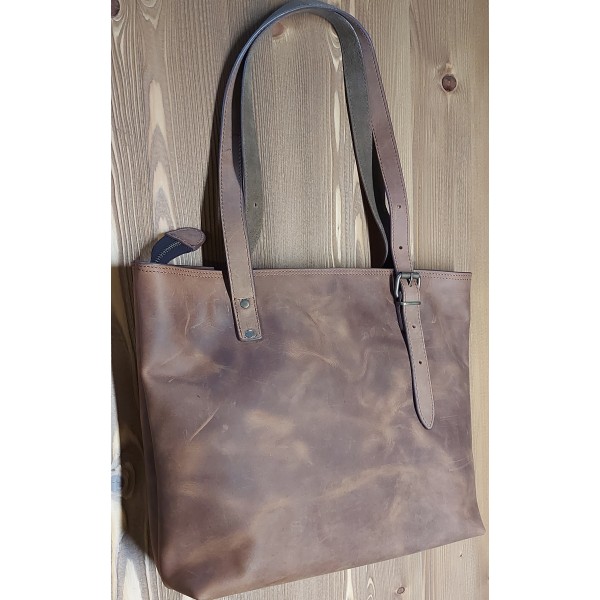 Deri Bayan Omuz Çantası – Taba Hand Serisi – Şık & Fonksiyonel