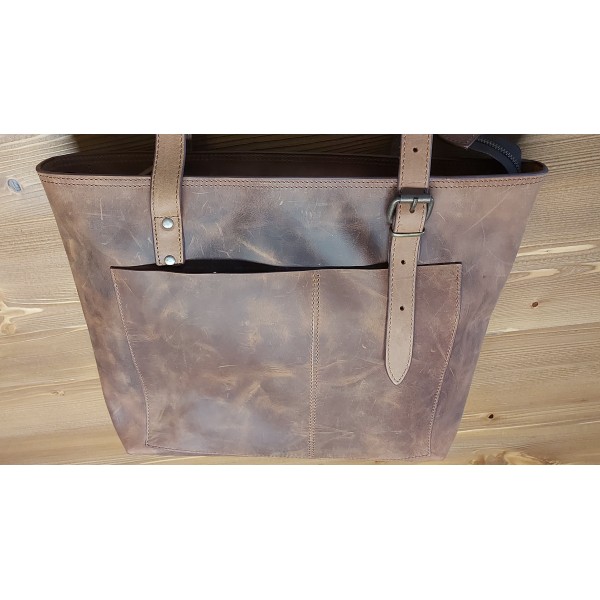 Deri Bayan Omuz Çantası – Taba Hand Serisi – Şık & Fonksiyonel