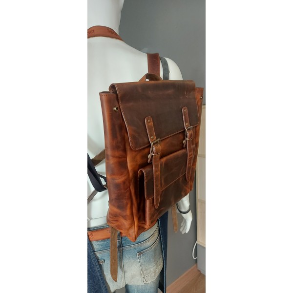 Deri Sırt Çantası – Koyu Kahverengi Traveler Serisi – Unisex & Şık Deri Sırt Çantası – Koyu Kahverengi Traveler Serisi – Unisex & Şık