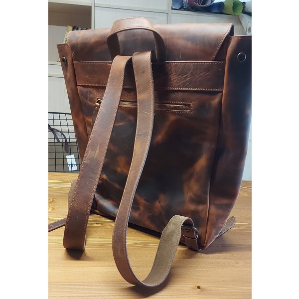 Deri Sırt Çantası – Koyu Kahverengi Traveler Serisi – Unisex & Şık Deri Sırt Çantası – Koyu Kahverengi Traveler Serisi – Unisex & Şık