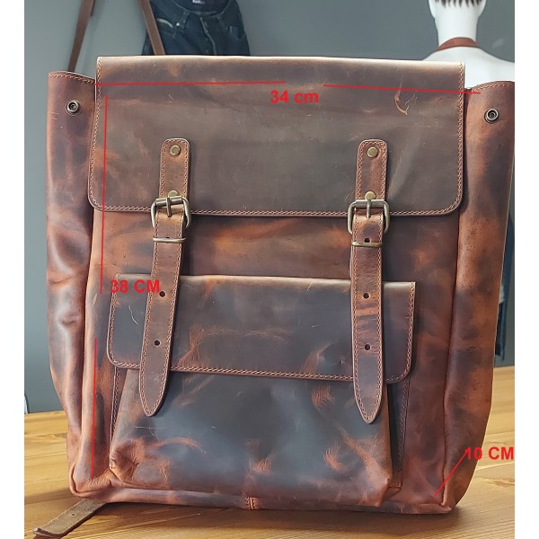 Deri Sırt Çantası – Koyu Kahverengi Traveler Serisi – Unisex & Şık Deri Sırt Çantası – Koyu Kahverengi Traveler Serisi – Unisex & Şık