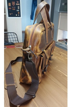 Hakiki Deri Evrak & Laptop Çantası Galaxy Serisi Taba Hakiki Deri Evrak & Laptop Çantası Galaxy Serisi Taba