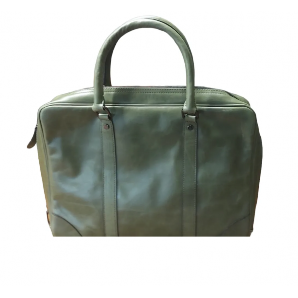 Hakiki Deri Notebook & Laptop Çantası Yeşil