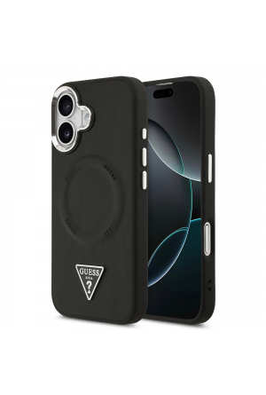 Apple iPhone 17 Kılıf Guess Orjinal Lisanslı M-safe Şarj Özellikli PU Deri Metal Kamera Çerçeveli Üçgen Logolu Kapak Apple iPhone 17 Kılıf Guess Orjinal Lisanslı M-safe Şarj Özellikli PU Deri Metal Kamera Çerçeveli Üçgen Logolu Kapak