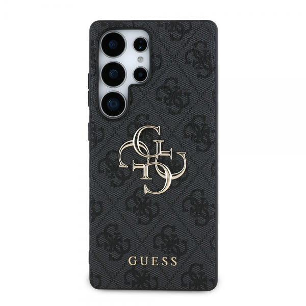 Galaxy S25 Ultra Kılıf Guess Orjinal Lisanslı PU Deri 4G Desenli Metal Logo