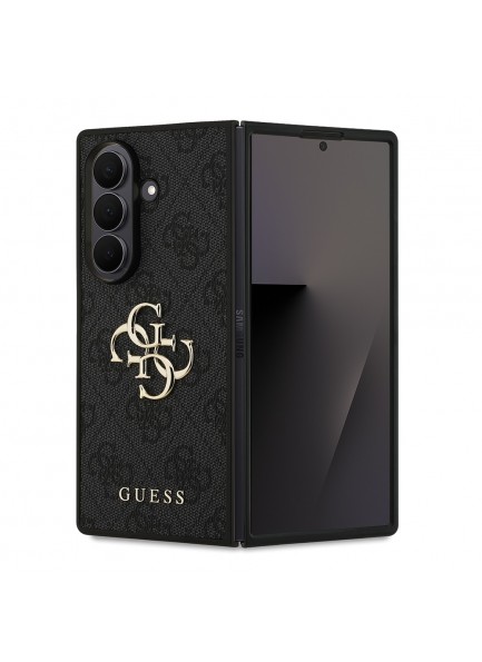 Orjinal Lisanslı Guess Kalitesiak Galaxy Z Fold 7 Kılıf Guess Orjinal Lisanslı PU Deri Büyük Metal Logo Dizaynlı Kapak