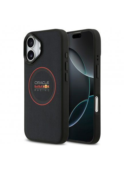 Apple iPhone 17 Kılıf Redbull Orjinal Lisanslı M-safe Şarj Özellikli Kırmızı Halka ve Logo Kabartmalı PU Deri Kapak Apple iPhone 17 Kılıf Redbull PU Deri Kapak