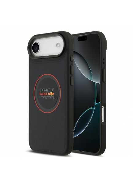 Apple iPhone 17 Air Kılıf Redbull Orjinal Lisanslı M-safe Şarj Özellikli Kırmızı Halka ve Logo Kabartmalı PU Deri Kapak Apple iPhone 17 Air Kılıf Redbull PU Deri Kapak