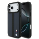 BMW Orijinal Lisanslı M-Safe Şarjlı iPhone 17 Pro Deri Kılıf Apple iPhone 17 Pro Kılıf BMW Orjinal Lisanslı M-safe Şarj Özellikli Deri Arka Yüzey Metal Logolu Delikli Şerit Tasarımlı Kapak
