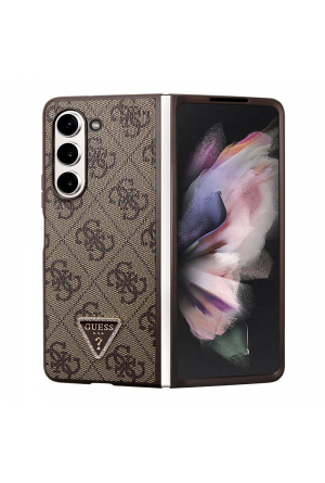 Galaxy Z Fold 5 Case Guess Original Licensed PU Leather Stone Triangle Logo 4G Patterned Strass Cove Galaxy Z Fold 5 Case Guess Original Licensed PU Leather Stone Triangle Logo 4G Patterned Strass Cove