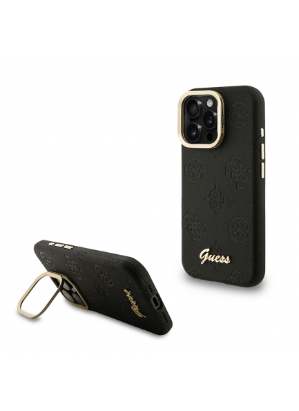 Lüks Guess Peony Tasarımı ve Sıcak Baskılı Logo iPhone 16 'ya Özel Hassas Kesim ve Kolay Erişim