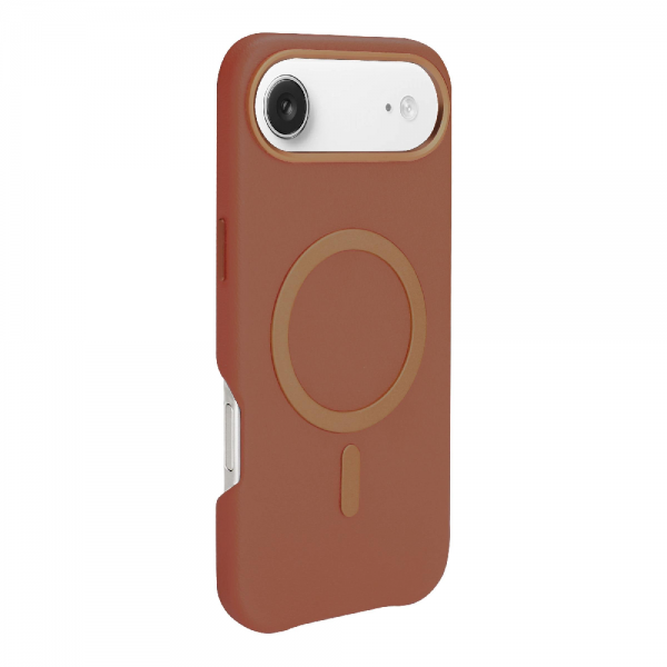 iPhone 17 Air Uyumlu MagSafe Özellikli Vegan Deri Nar Telefon Kılıfı iPhone 17 Air Uyumlu MagSafe Özellikli Vegan Deri Nar Telefon Kılıfı