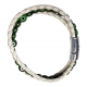 White Braided Leather Evil Eye Bracelet – Handmade Genuine Leather Accessory