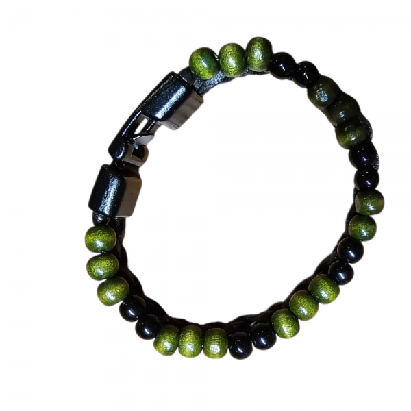 Deritel Hakiki Deri Bileklik – İki Saç Örgülü & Boncuklu Kombine Model