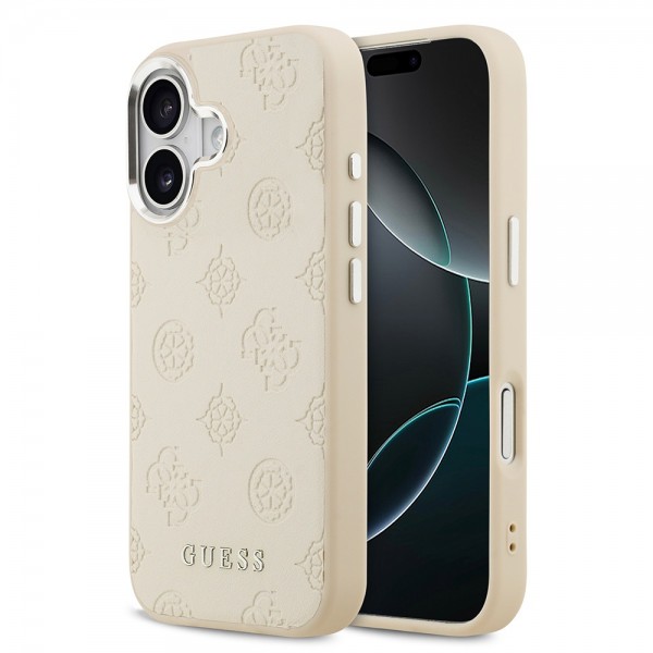 iPhone 17 deri Kılıf Guess Orjinal Lisanslı M-safe Deri Peony Kapak