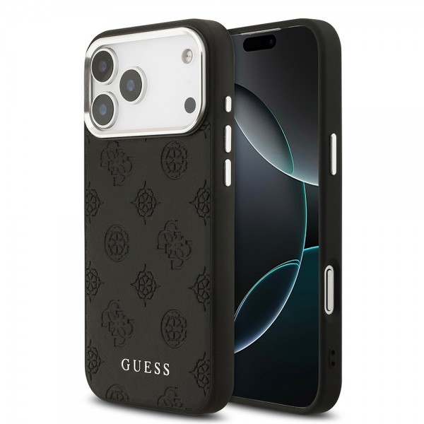 iPhone 17 Pro Deri Kılıf Guess Orjinal Lisanslı M-safe Deri Peony Kapak